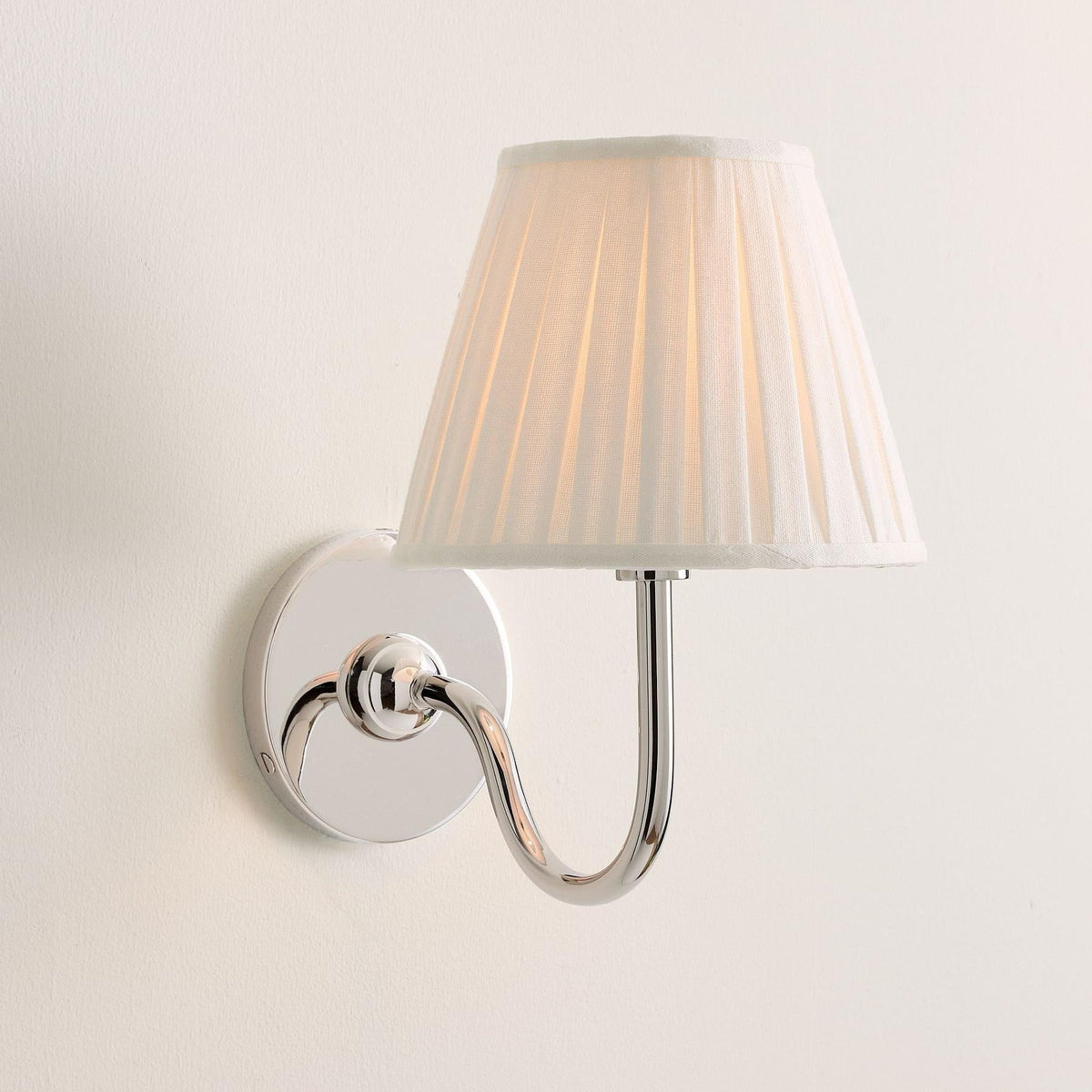 Wandlamp Linnen Kap Messing Armatuur Plissé of Glad Stof E12 Fitting Hardwired Decoratieve Verlichting | Sulvida