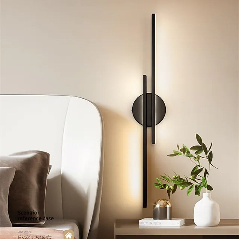 Scandinavische LED Wandlamp Metaal Zwart Wit Woonkamer Slaapkamer Verlichting Modern Interieur Design | Sulvida