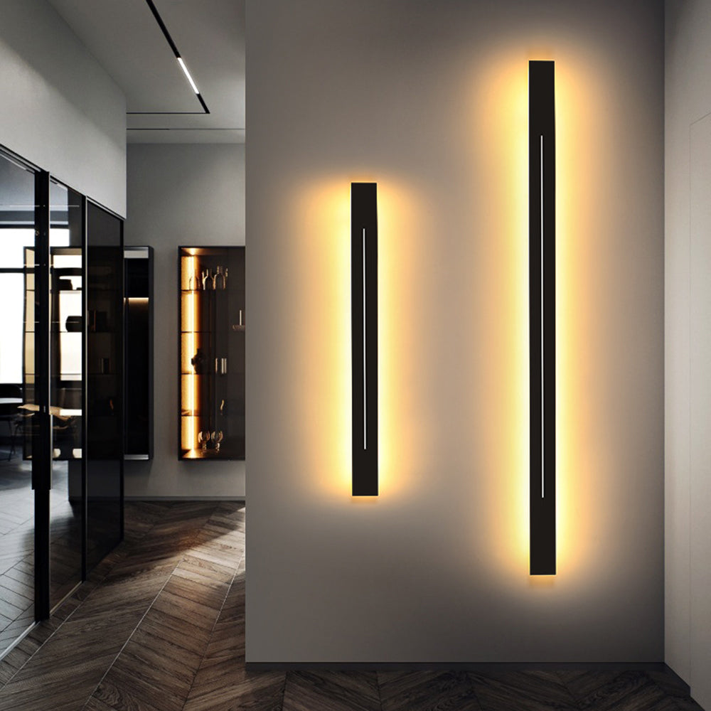 LED Wandlamp Modern Lineair Design Zwart Goud Acryl Metaal Slaapkamer Woonkamer Dimbaar 60-200cm Elegant | Sulvida