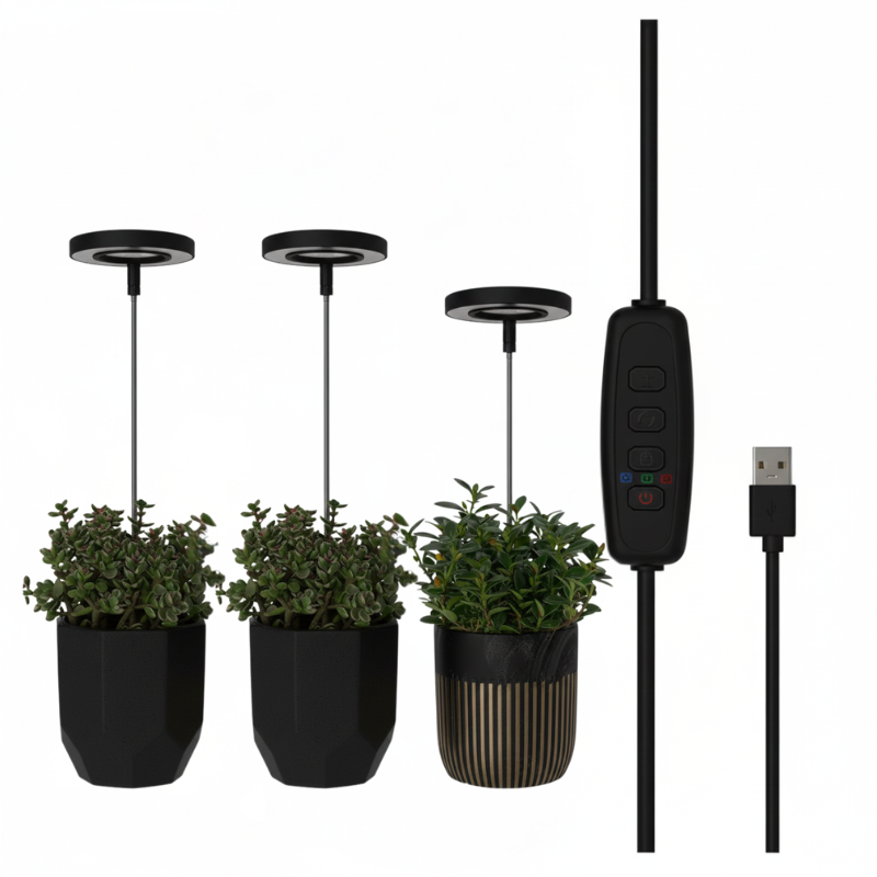 Groeilamp met Verstelbaar Statief voor Kamerplanten LED Volledig Spectrum 20-65cm Indoor Plantengroei | Sulvida