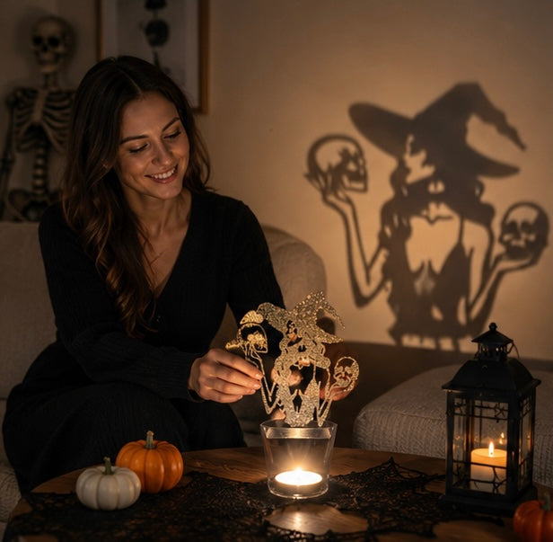 Kandelaar Metaal Zwart Sculptuur Halloween Decoratie Tafelkandelaar Sfeerlicht Woonkamer Sfeerverlichting | Sulvida