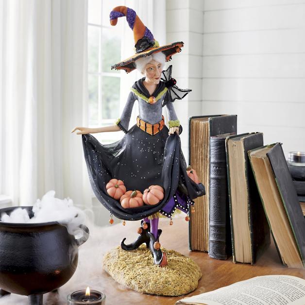 Halloween-Heksenfiguur Handgemaakt uit Hars Kleurrijke Decoratie voor Binnen en Buiten Seizoen 4 Karakters | Sulvida