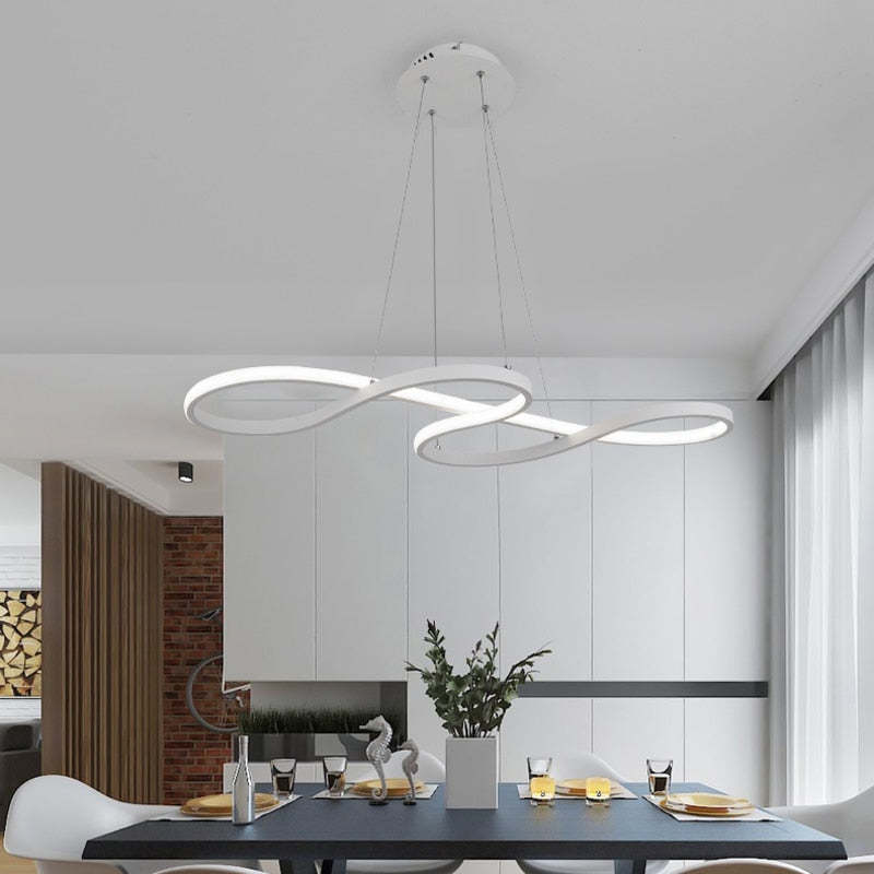 Hanglamp Muzieknoot Zwart Goud LED Dimbaar Eetkamer Woonkamer Verstelbaar Metaal Design Modern Interieur | Sulvida