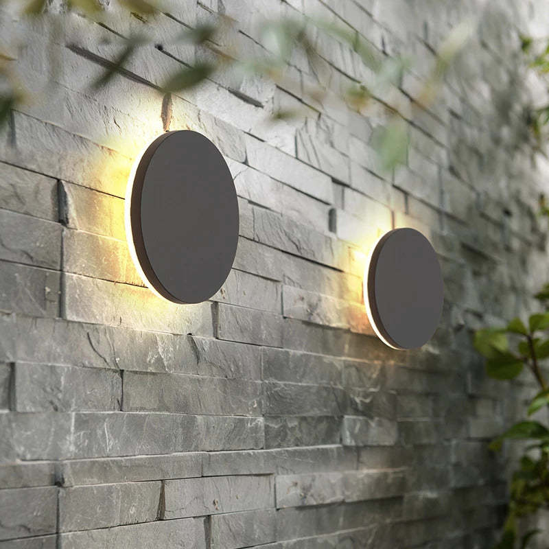 Minimalistische LED Wandlamp Metaal Buiten Binnen Wit Zwart Rond Vierkant Tuin Hal Verlichting Modern Design | Sulvida