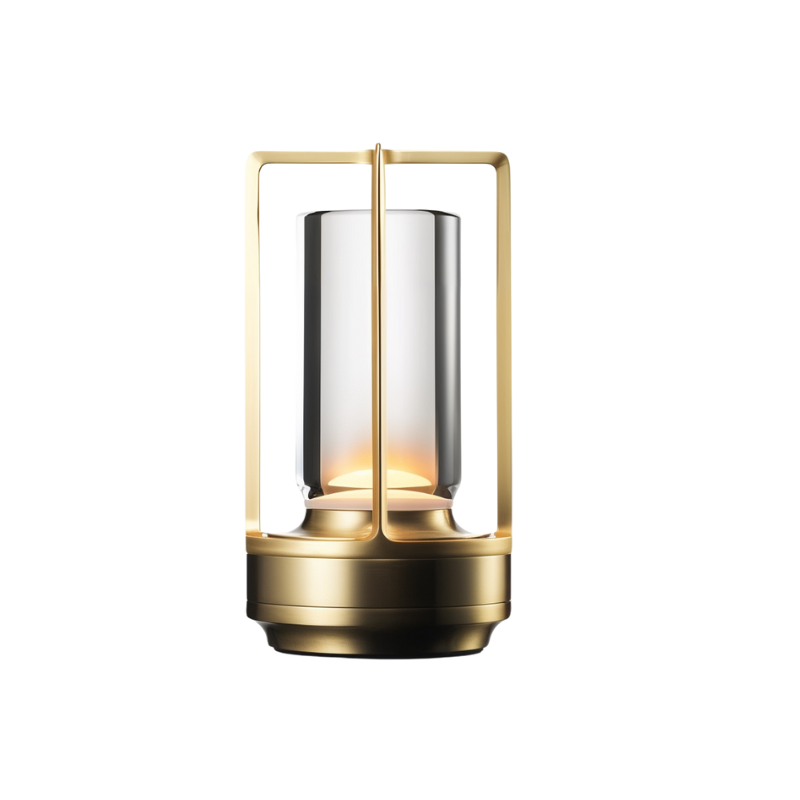 Draadloze tafellamp met kristalglas dimbaar touch oplaadbaar sfeerverlichting interieur batterij LED | Sulvida