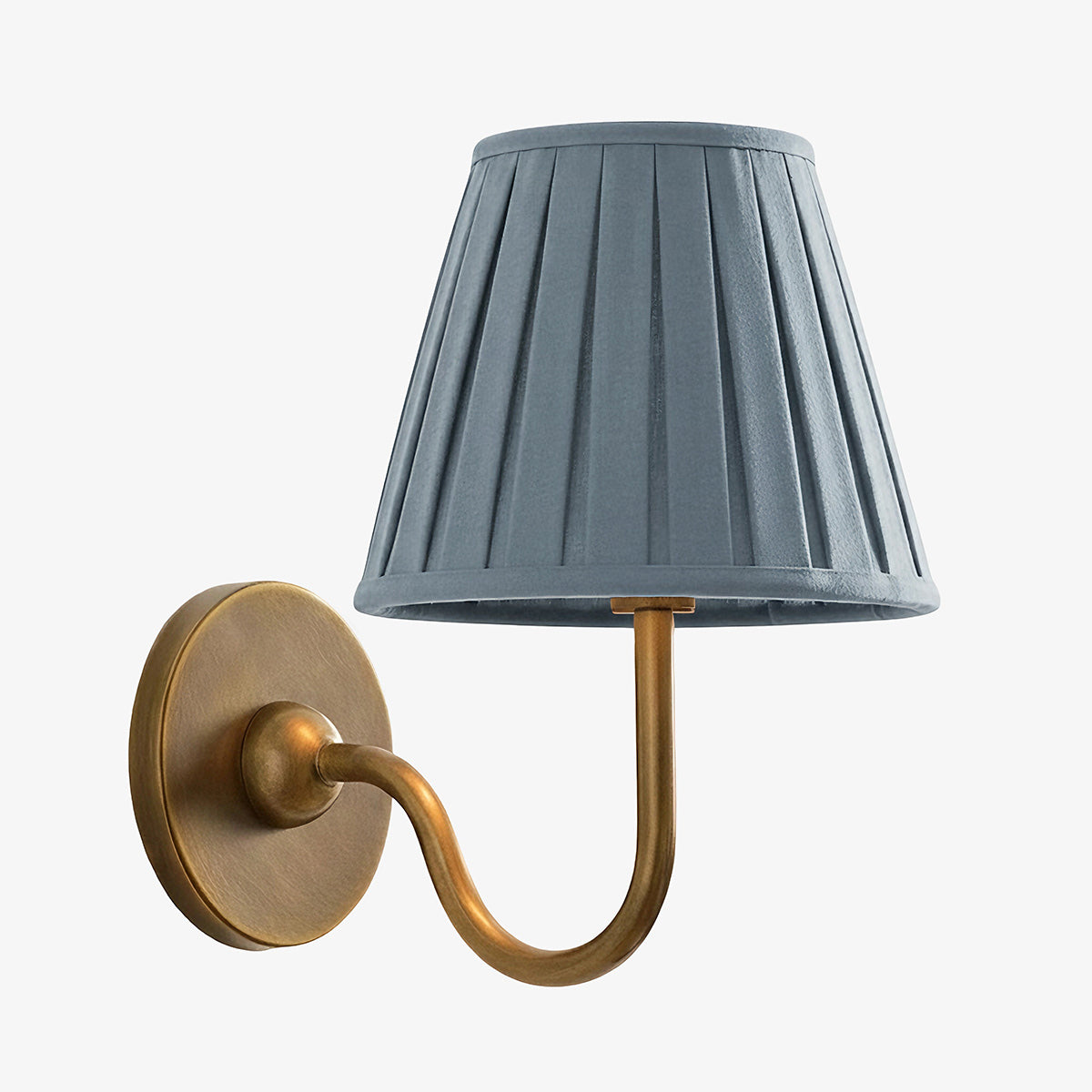 Wandlamp Linnen Kap Messing Armatuur Plissé of Glad Stof E12 Fitting Hardwired Decoratieve Verlichting | Sulvida