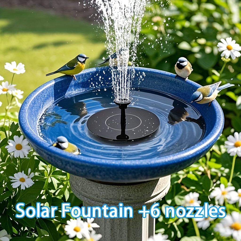 Fontaine solaire avec 6 types de jets, décoration flottante pour bassin, jardin et terrasse | Sulvida