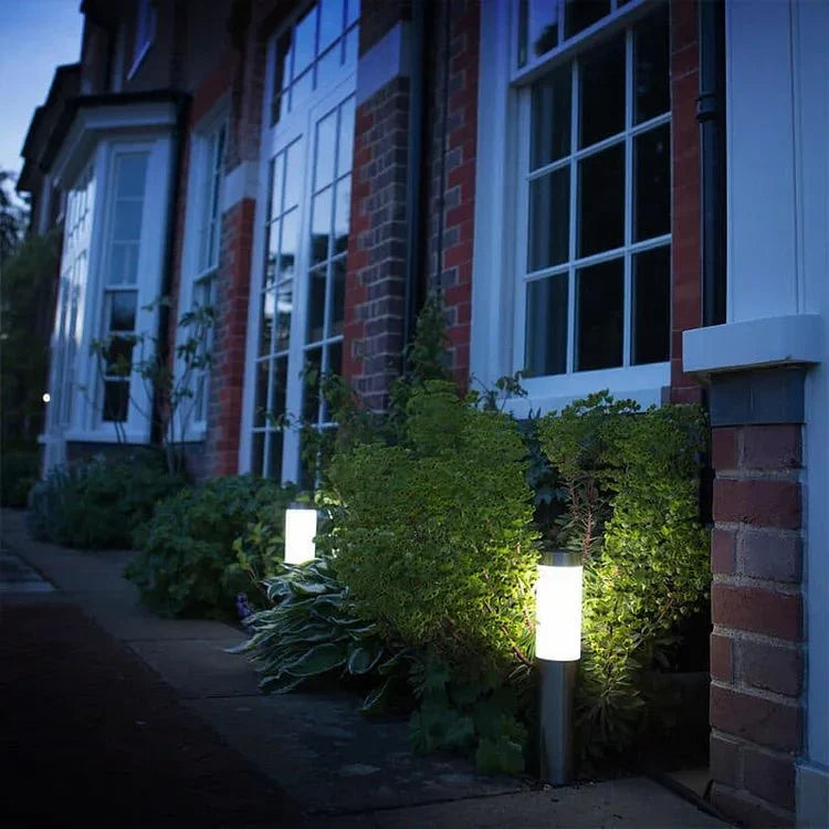 Zonne-energie Tuinlamp RVS Warm & Koel Licht Waterdicht Padverlichting Outdoor Decoratief LED Sfeerverlichting | Sulvida