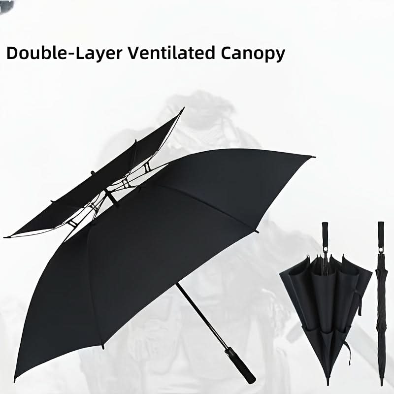 Parapluie de golf extra-large de 140 cm, ventilé et résistant au vent, pour 2 à 3 personnes, ouverture automatique et protection contre la pluie | Sulvida