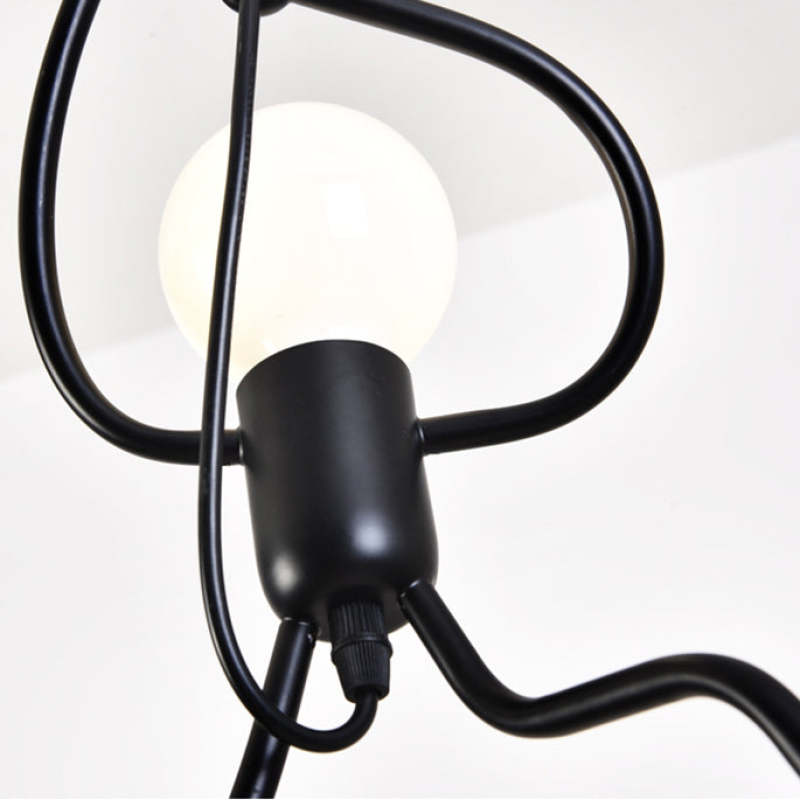 Hanglamp Figuur Metaal Zwart Wit LED E27 Woonkamer Eetkamer Slaapkamer Modern Design Plafondverlichting | Sulvida