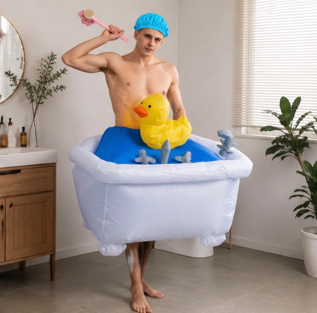 Opblaasbaar Toilet Kostuum voor Volwassenen – Carnaval Party Outfit Feestpak Humor Grappig Verkleedpak | Sulvida