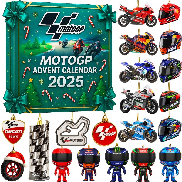 Motorsport Adventskalender 24 Dagen Raceplezier Miniaturen Helmen Circuits Verzamelitems Formule Racing 2025 | Sulvida