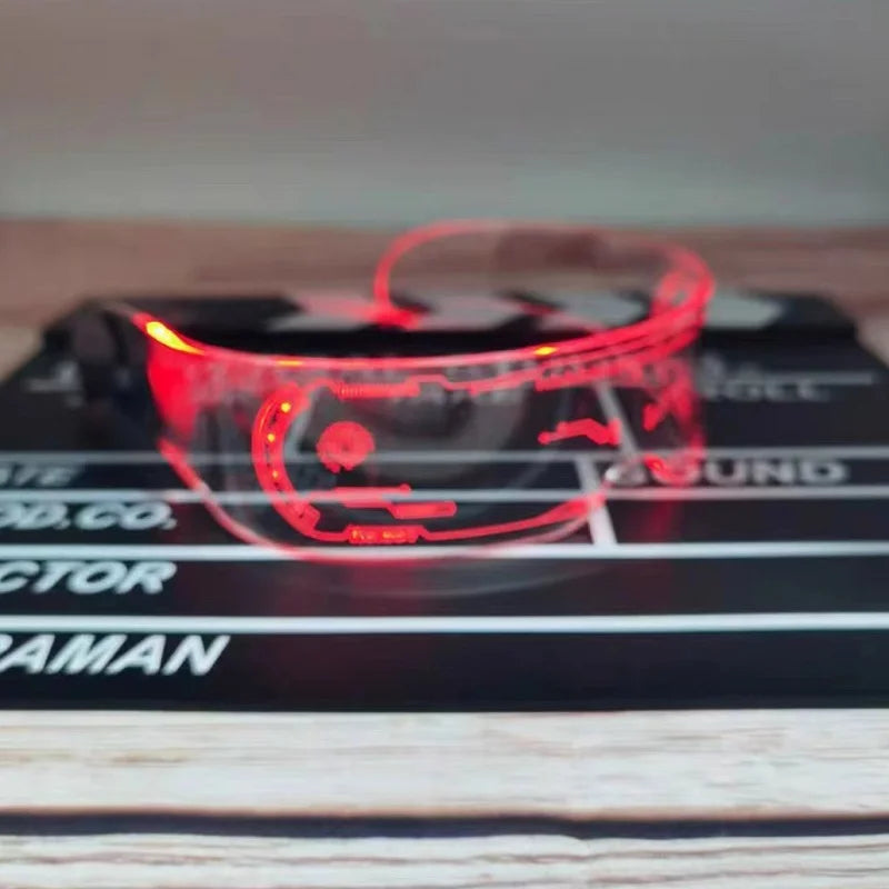 LED Visor Bril Futuristisch Design – Oplaadbare Lichtgevende Eyewear voor Festivals Clubs Feesten Cosplay | Sulvida