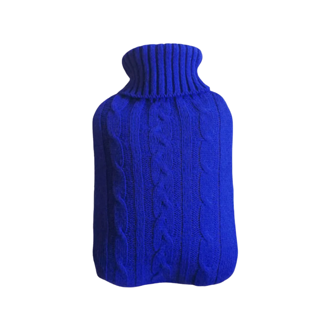 Warmwaterkruik 2 liter met zachte pluche hoes afneembaar comfortabel wol imitatiebont voor koude dagen | Sulvida