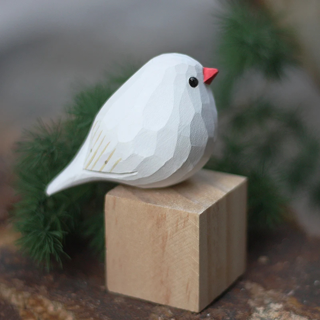 Handgesneden Vogelfiguur van Balsahout Huisdecoratie Houtsnijwerk Natuurlijke Stijl Sculptuur Ambachtelijk | Sulvida