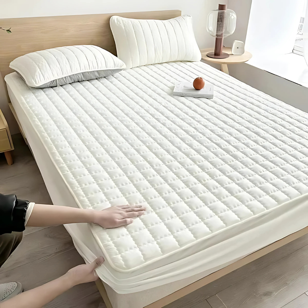 Waterdicht Matrasbeschermers Molton met Zachte Vulling 30 cm Hoog voor Eenpersoonsbed Tweepersoonsbed | Sulvida