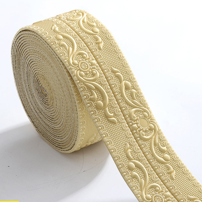 Moulure murale décorative autocollante en PVC, panneau ornemental de style vintage, 10 mètres, blanc, cuivre, or, pour murs et meubles | Sulvida