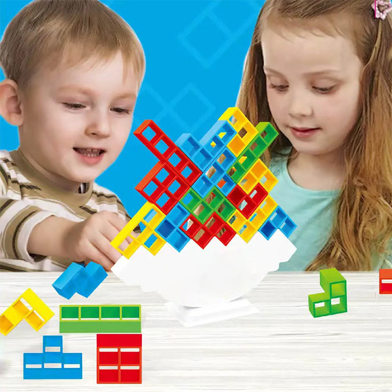 Kleurrijk Houten Stapelspel Tetris Balanceer Uitdaging Educatief Speelgoed Coördinatie Motoriek Spelplezier | Sulvida