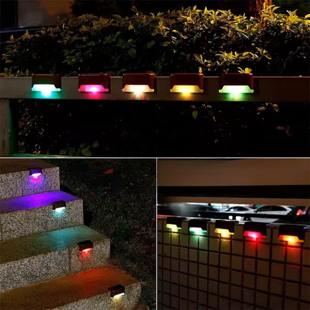 Buitenverlichting Zonne-Energie 4 Stuks IP65 Waterdicht Automatische Sensor Warm Wit LED Tuin Balkon Terras | Sulvida