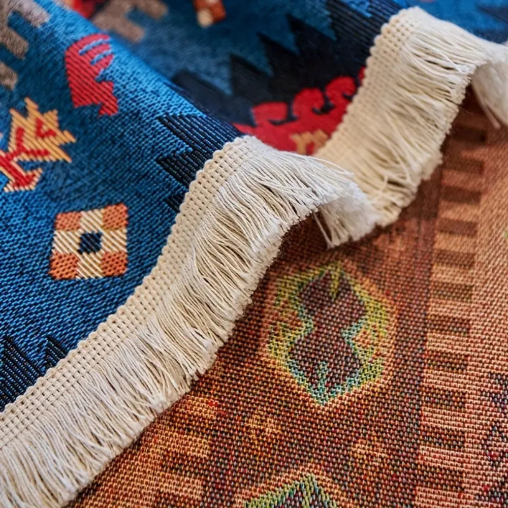 Boho Bankhoes Jacquard Vintage Patroon Geometrisch Katoen Linnen Bescherming Huisdier 180x130 tot 180x340 | Sulvida