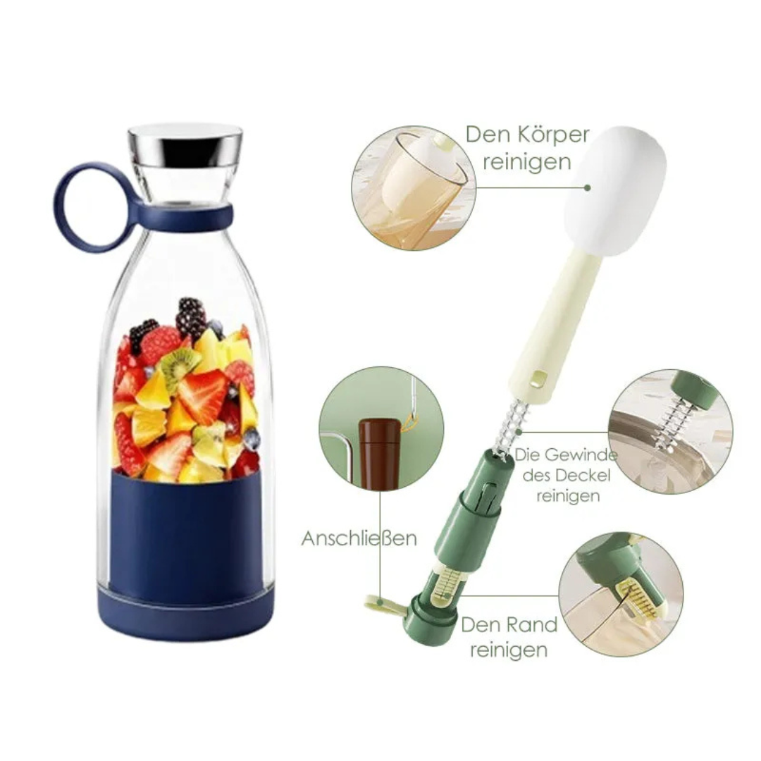 Draagbare smoothie blender oplaadbaar met drinkfles fruit mixer reis keuken shake sportdrank USB power | Sulvida