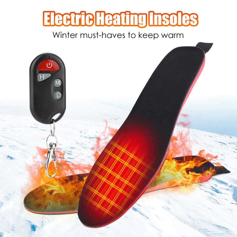 Verwarmde Inlegzolen Oplaadbaar 10 uur Warmte 3 Standen Winterschoenen Thermozolen Unisex Voetverwarming | Sulvida