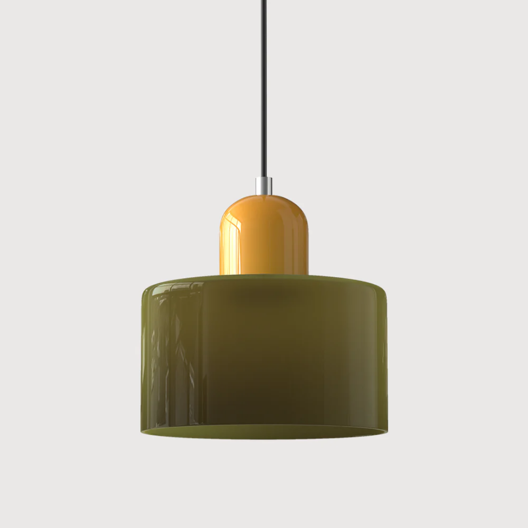 Glazen Hanglamp Tweekleurig Design Pendant Lamp voor Eetkamer Leeshoek Verstelbaar Stijlvol Lichtarmatuur | Sulvida