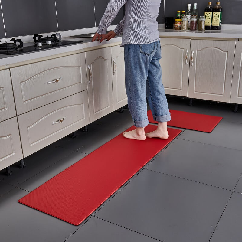 Anti-vermoeidheidsmat Keuken Waterdicht PVC 1cm Dik Antislip Stamat Wasbaar Ruitmotief Comfortabel Staan | Sulvida