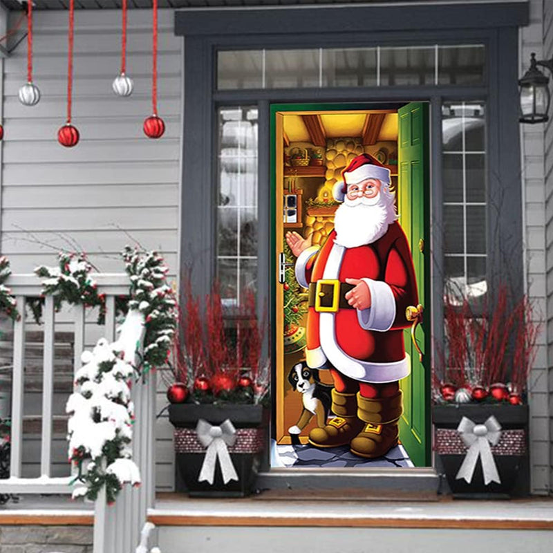 Deurkleed Kerstmotief 91x203cm Polyester Herbruikbaar Wasbaar Sfeervolle Entree Decoratie Feestdagen | Sulvida