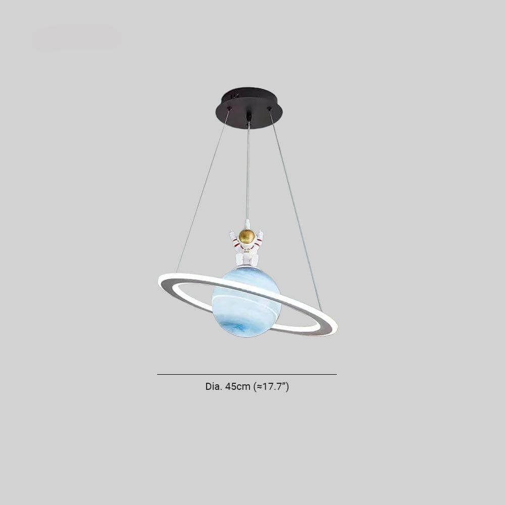 LED Hanglamp Kinderkamer Planeet met Ring Sterrenlicht Kosmisch Sfeerverlichting Ruimtevaart Jongens Meisjes | Sulvida