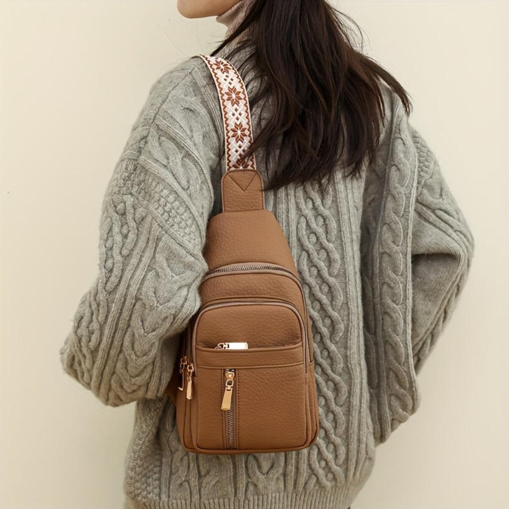 Vintage Crossbody Heuptas Leer Bruin Khaki Zwart Multifunctioneel voor Leisure Sport Reizen Organizer | Sulvida
