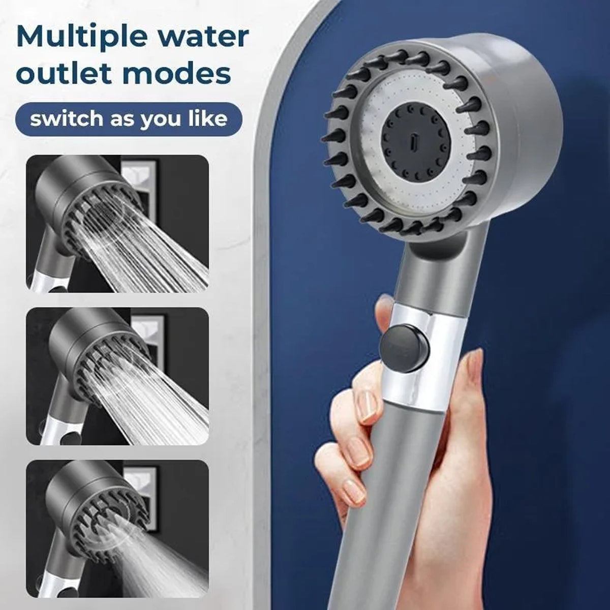 Pommeau de douche filtrant avec 5 filtres pour une peau douce et des cheveux brillants, économie d’eau, douche bien-être | Sulvida