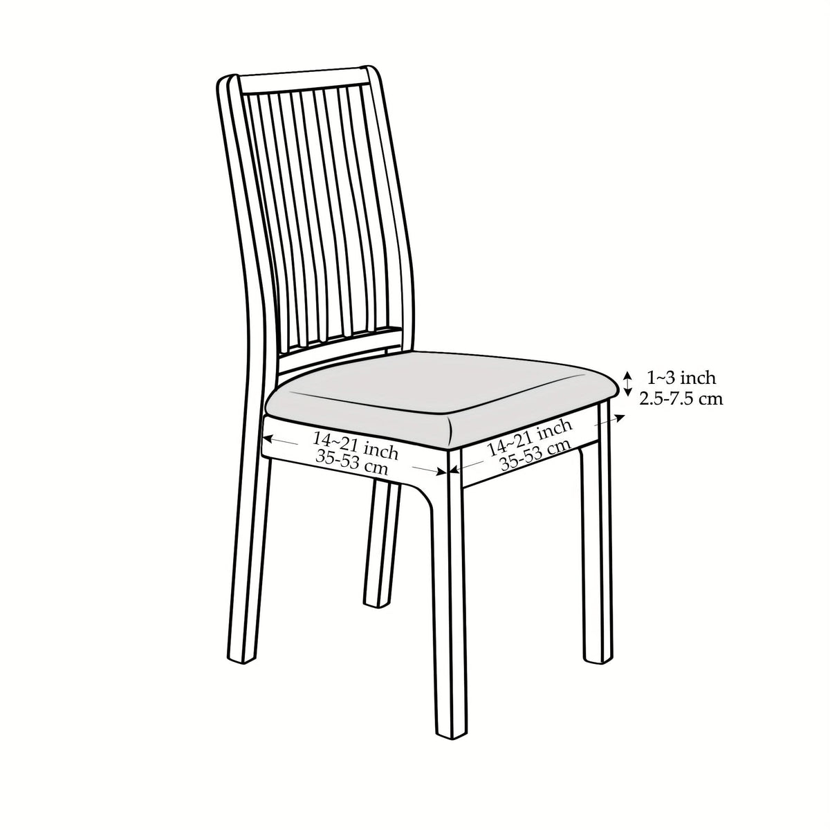 Housses de chaise extensibles pour protection de chaises de salle à manger, souples et confortables, en beige, kaki, gris, noir et vert | Sulvida