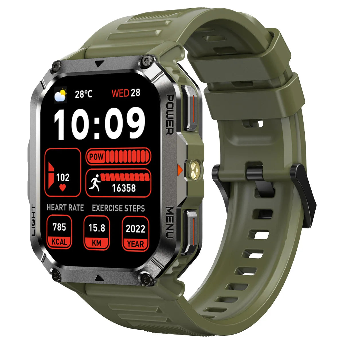Smartwatch GPS Outdoor AI-Assistent Bluetooth Bellen Zaklamp Kompas 120 Sportmodi Gezondheidsmonitoring | Sulvida