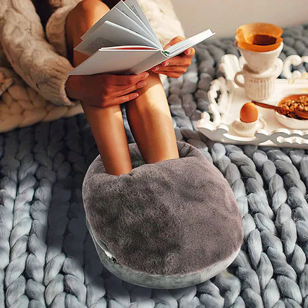 Elektrische XL Voetenwarmer Verwarmbare Pantoffels met Instelbare Temperatuur Wasbare Voering Thuiscomfort | Sulvida