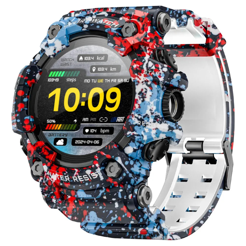Smartwatch met HD Touchscreen en IP68 Waterdichtheid Fitness Tracker Sport Bluetooth Gezondheidsmonitor | Sulvida