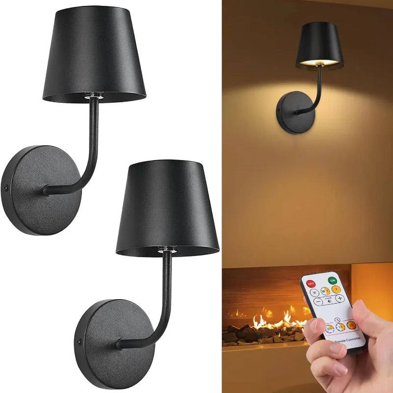 Oplaadbare LED-wandlamp set met afstandsbediening dimbaar sfeerverlichting woonkamer slaapkamer gang | Sulvida