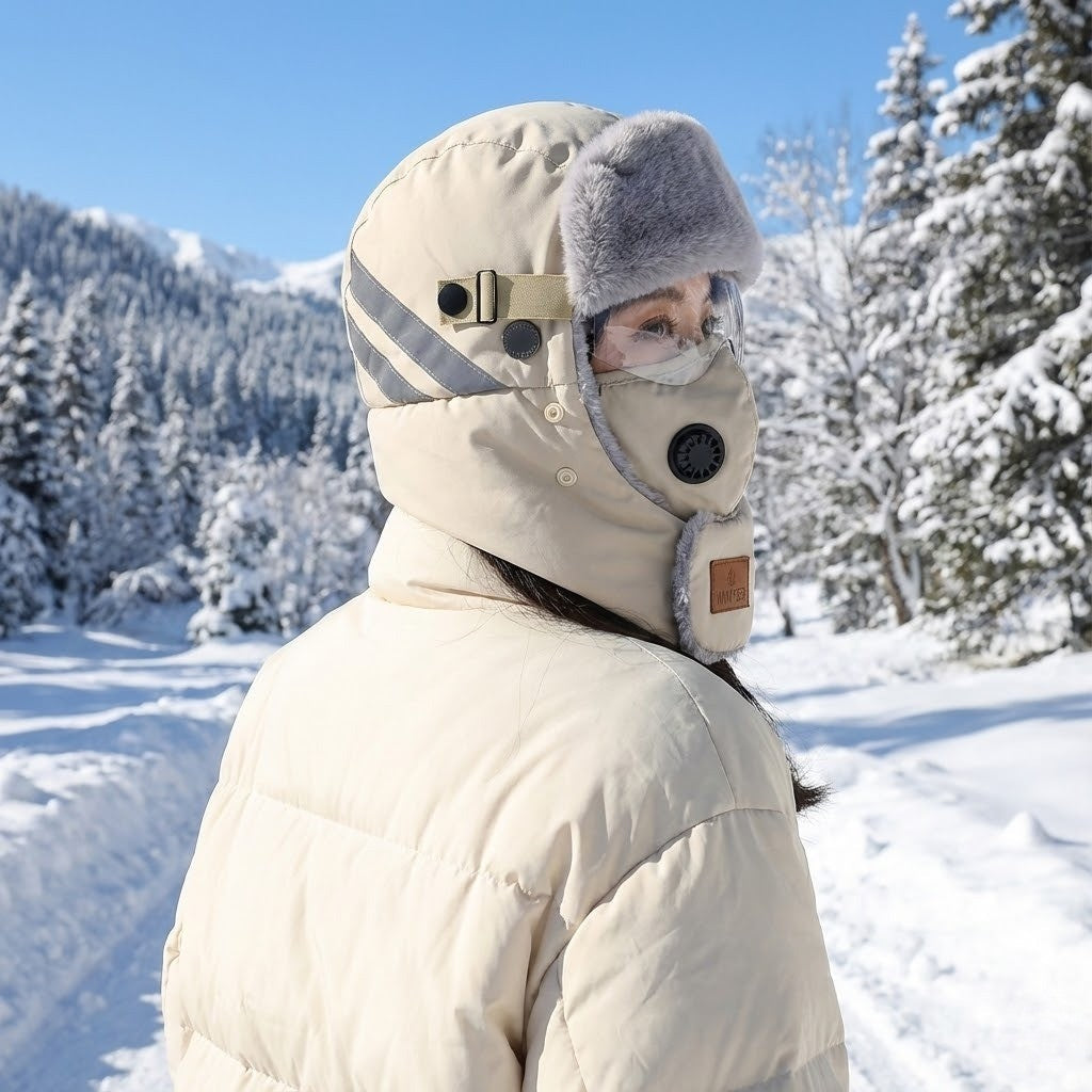 Thermische Wintermuts Volledige Gezichtsbescherming Afneembaar Masker Wandelen Fietsen Winddicht Ski | Sulvida