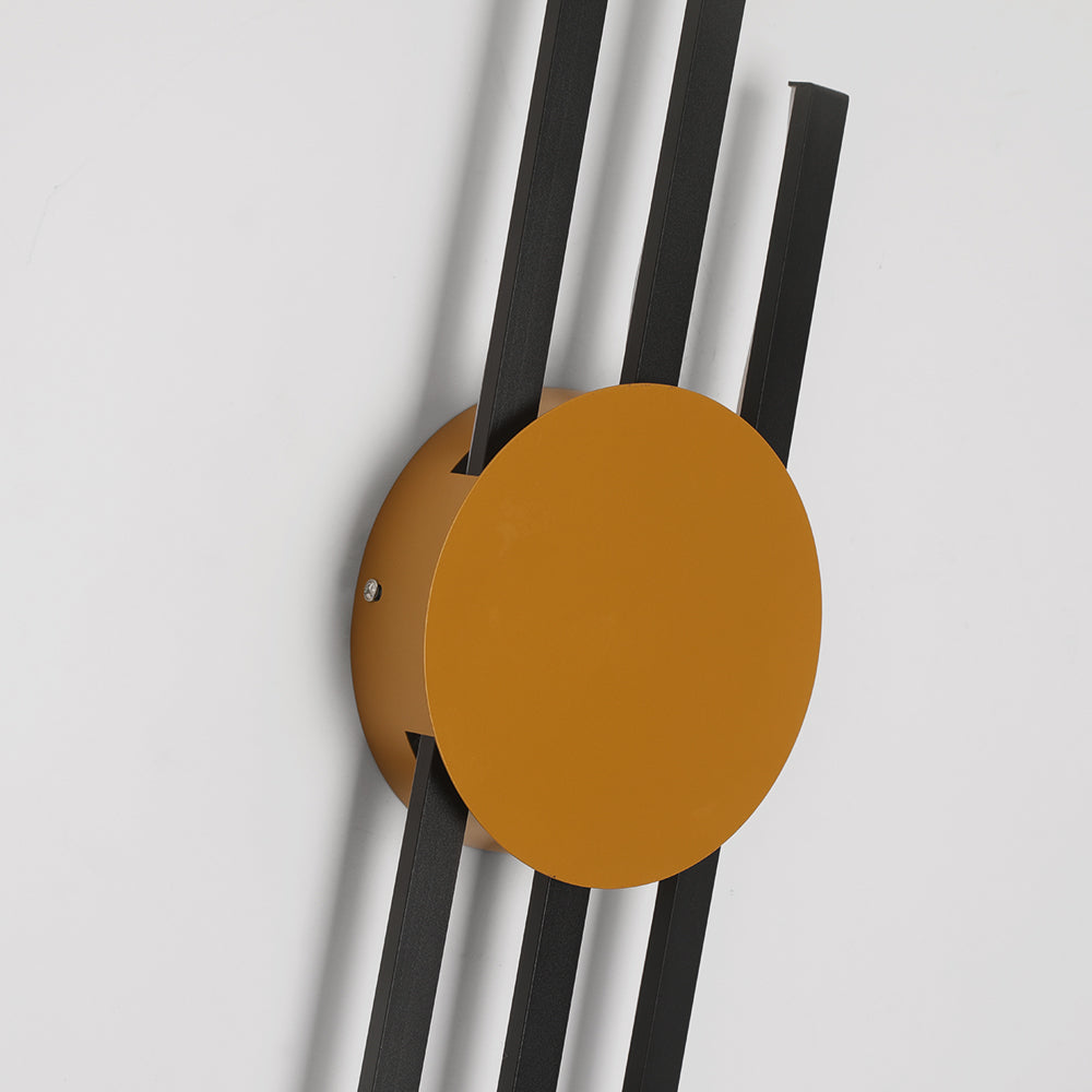 Moderne Lineaire Wandlamp Metaal Acryl Zwart Goud Slaapkamer Woonkamer Werkkamer LED Binnenverlichting | Sulvida
