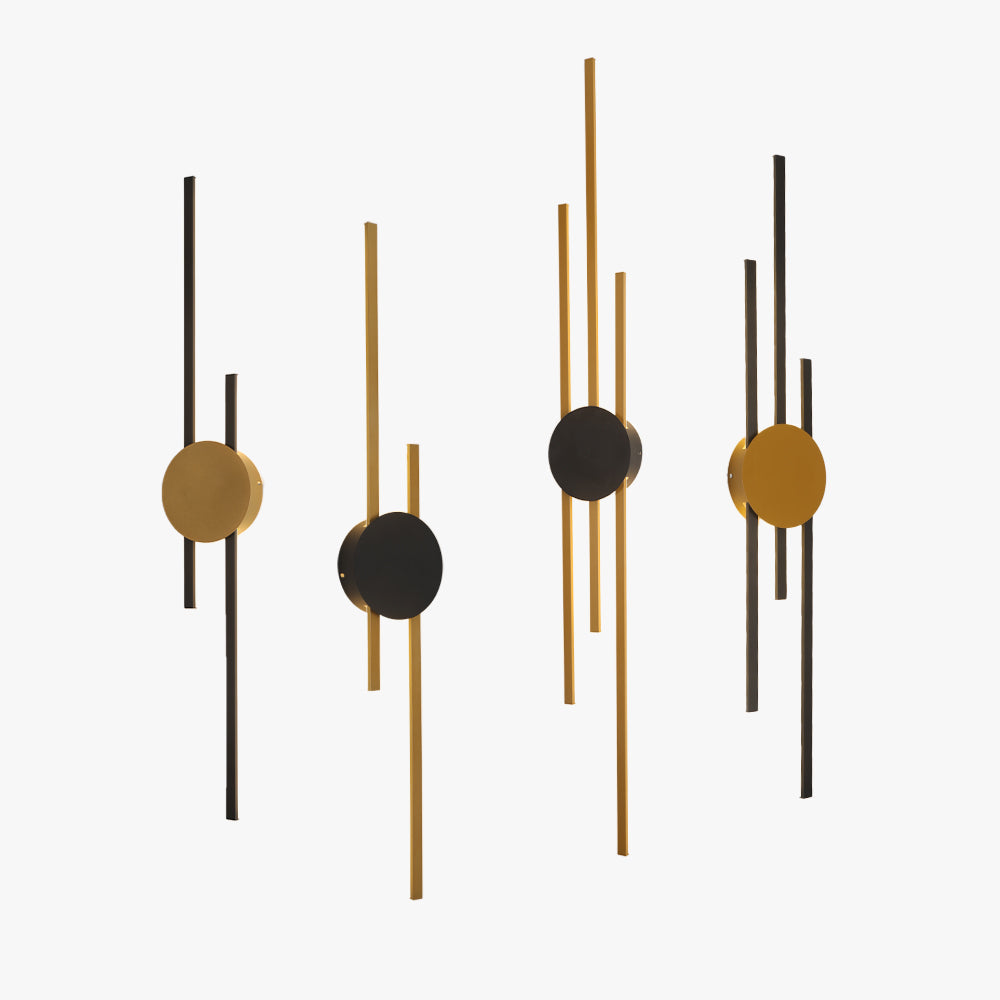 Moderne Lineaire Wandlamp Metaal Acryl Zwart Goud Slaapkamer Woonkamer Werkkamer LED Binnenverlichting | Sulvida