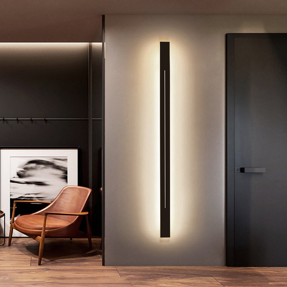 LED Wandlamp Modern Lineair Design Zwart Goud Acryl Metaal Slaapkamer Woonkamer Dimbaar 60-200cm Elegant | Sulvida