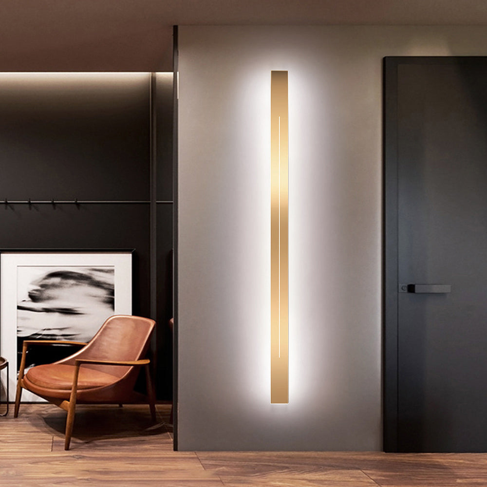 LED Wandlamp Modern Lineair Design Zwart Goud Acryl Metaal Slaapkamer Woonkamer Dimbaar 60-200cm Elegant | Sulvida