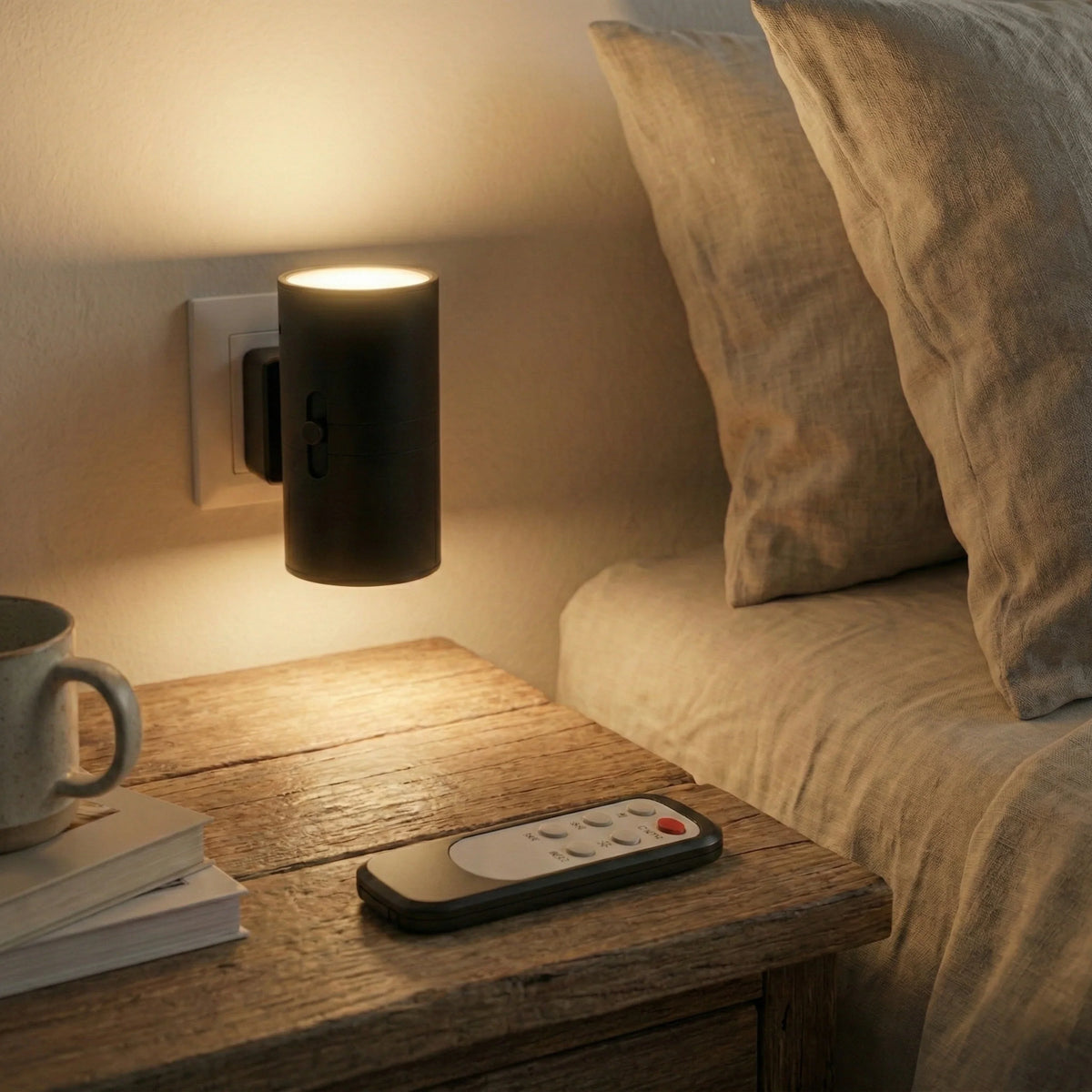 Dimbare LED-Nachtlamp met Dag-Nachtsensor Zwart Wit Wandlamp Stekkerlamp 220V 10W Slaapkamer Hal Trappenhuis | Sulvida