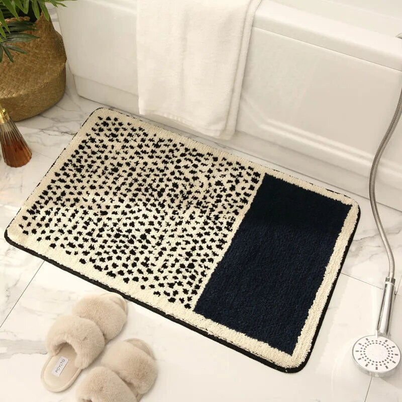 Antislip Badmat met Absorberend Oppervlak 40×60 cm Zwart Rood Blauw Geel Abstract Scandinavisch Design | Sulvida