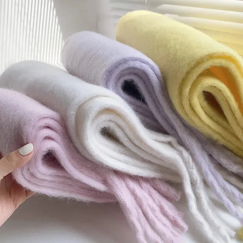 Écharpe en cachemire de 240 cm de long, douce et chaude, pour l’hiver, en plusieurs coloris, accessoire de luxe pour le cou, élégant, pour femme et homme | Sulvida