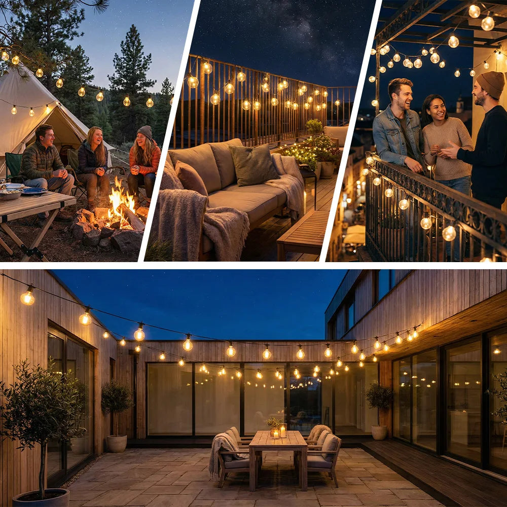 Dimbare LED Lichtslingers met Afstandsbediening 20 Meter Warm Wit Tuinverlichting voor Terras Tuin & Feest | Sulvida
