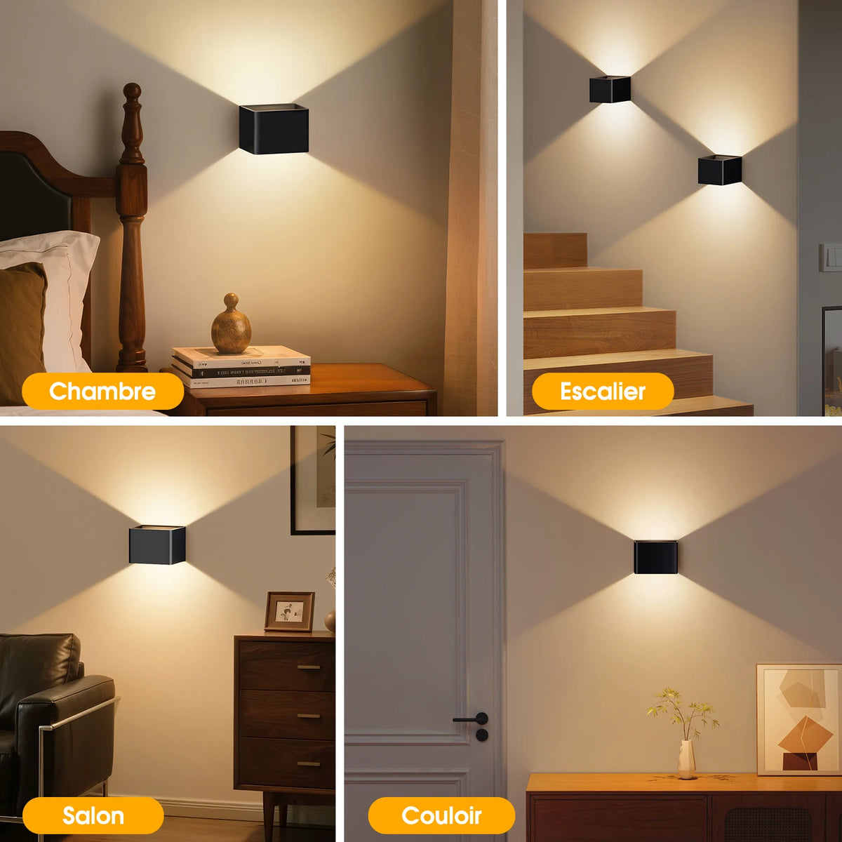 Oplaadbare LED Wandlamp met Bewegingssensor Afstandsbediening Draadloos Dimbaar 3 Lichtmodi Sfeerlicht | Sulvida