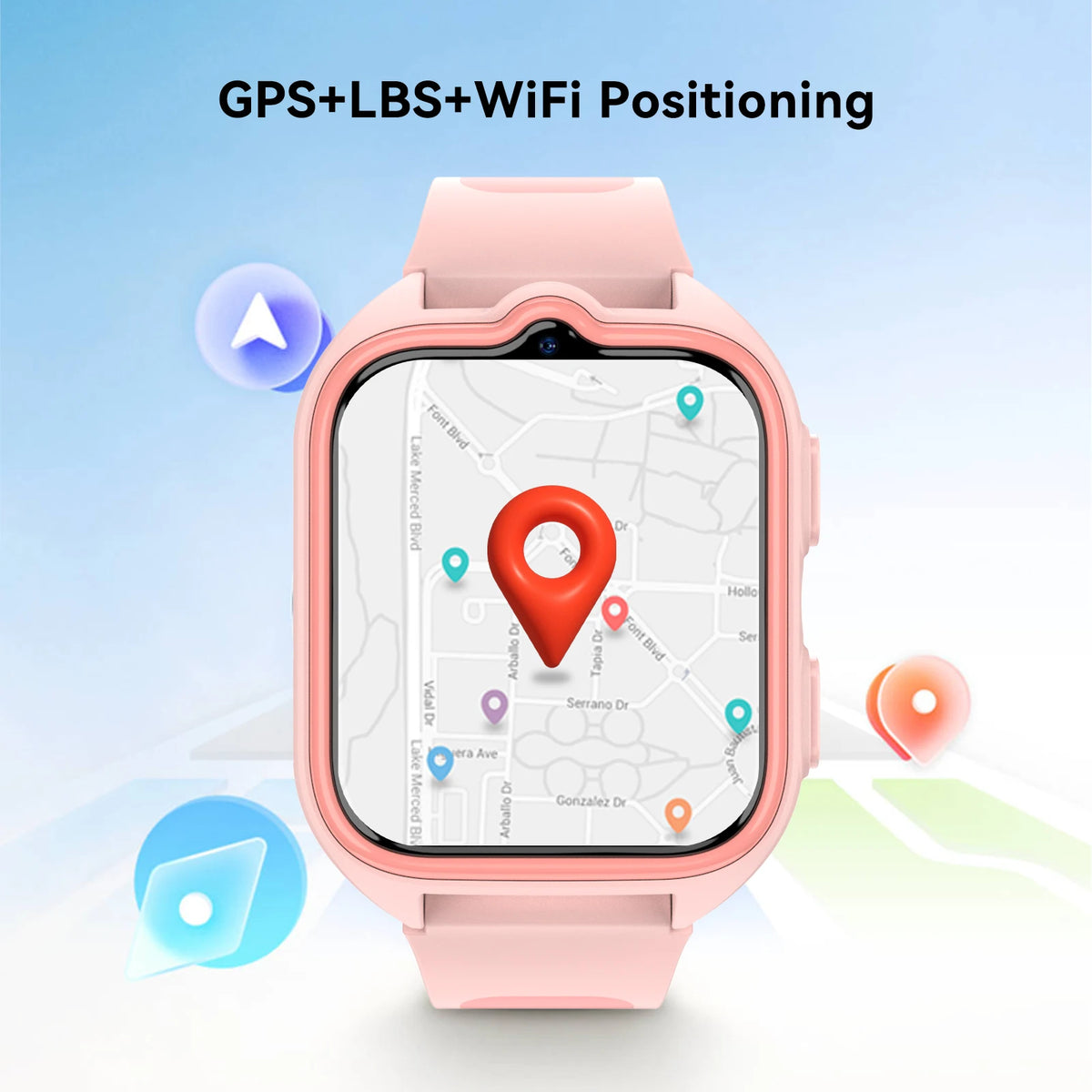 Kinderhorloge Smartwatch met GPS WiFi Tracker Videobellen 4G Locatiesysteem Waterdicht SOS Hulpknop Veiligheid | Sulvida