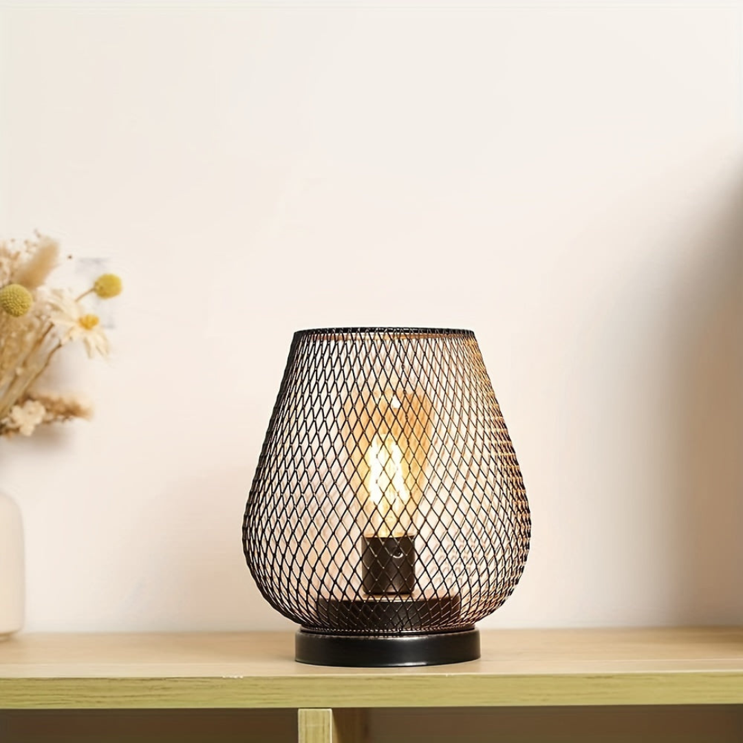 Draadloze LED Lantaarn Luxe Zwarte Tafellamp op Batterijen met Vintage Design Verlichting voor Binnen en Buiten Sfeerlicht | Sulvida