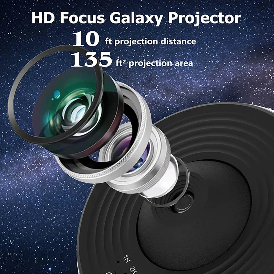 Projecteur ciel étoilé rotatif à 360°, veilleuse galaxie, éclairage d’ambiance spatial pour chambre d’enfant et chambre à coucher | Sulvida